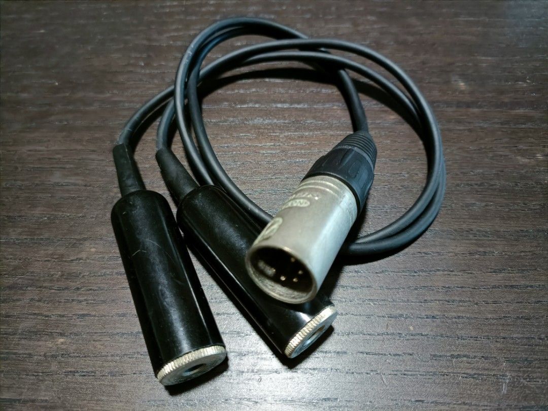 Aviation Twin Plug (Boeing) Headset to 5 pin XLR (Airbus) Adapter