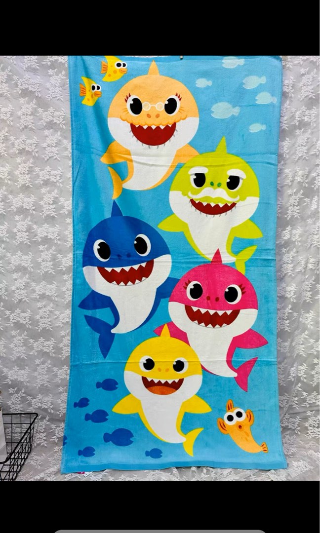 Baby Shark Bath Towel, Babies & Kids, Bathing & Changing, Other Baby