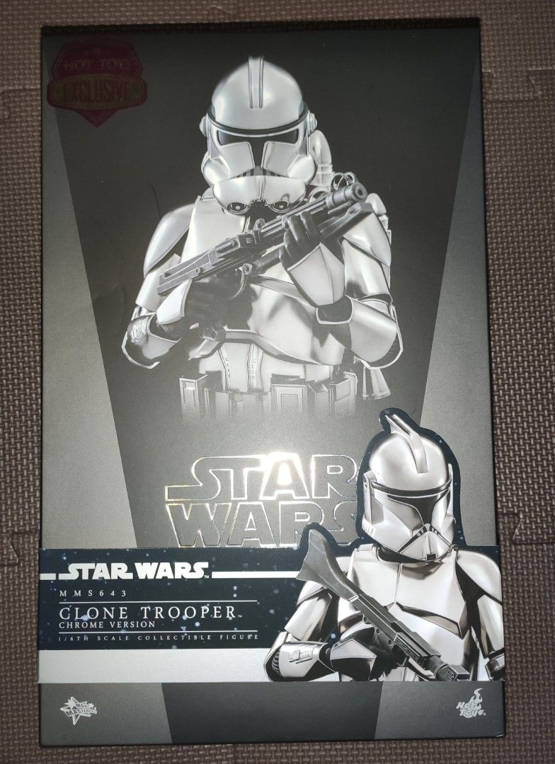 Bib hot toy clone trooper chrome version, Hobbies Toys, Toys
