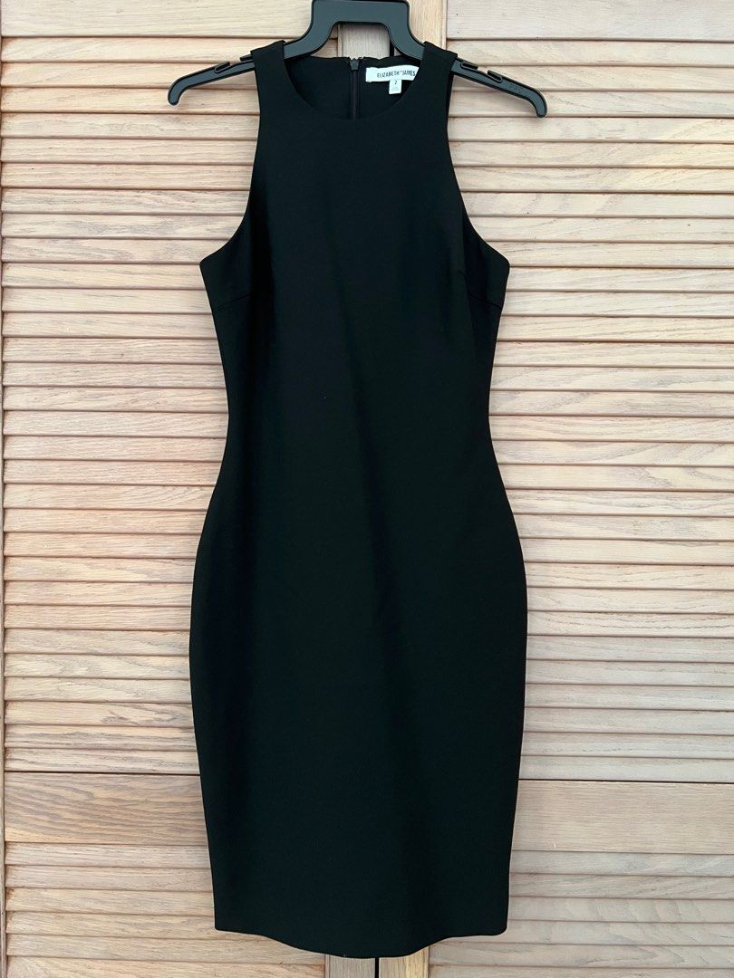 Black fitted shift best sale dress