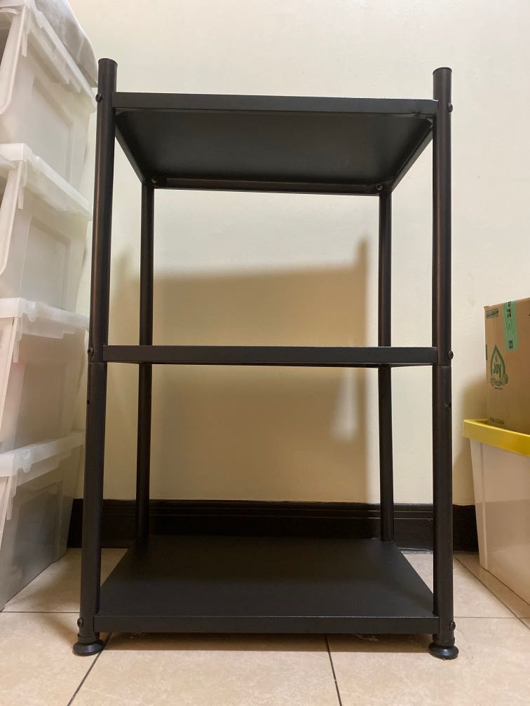 Black Metal Rack / Shelf ( For Kitchen or Storage) on Carousell