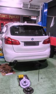 BMW brake pad and rotor change