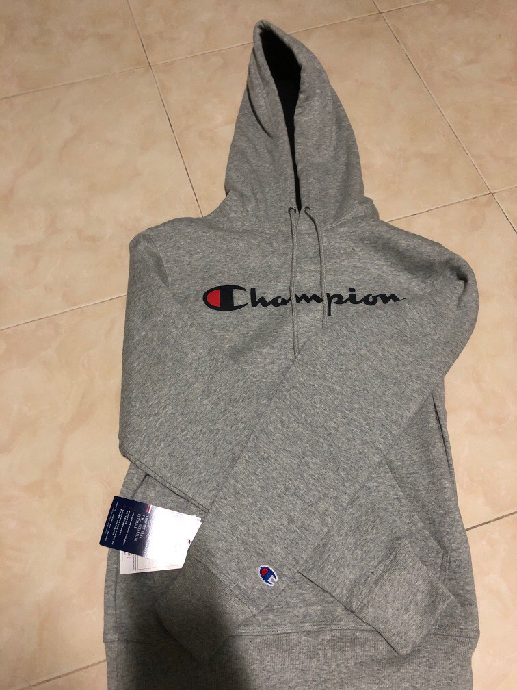 Mens champion hoodie grey 2025