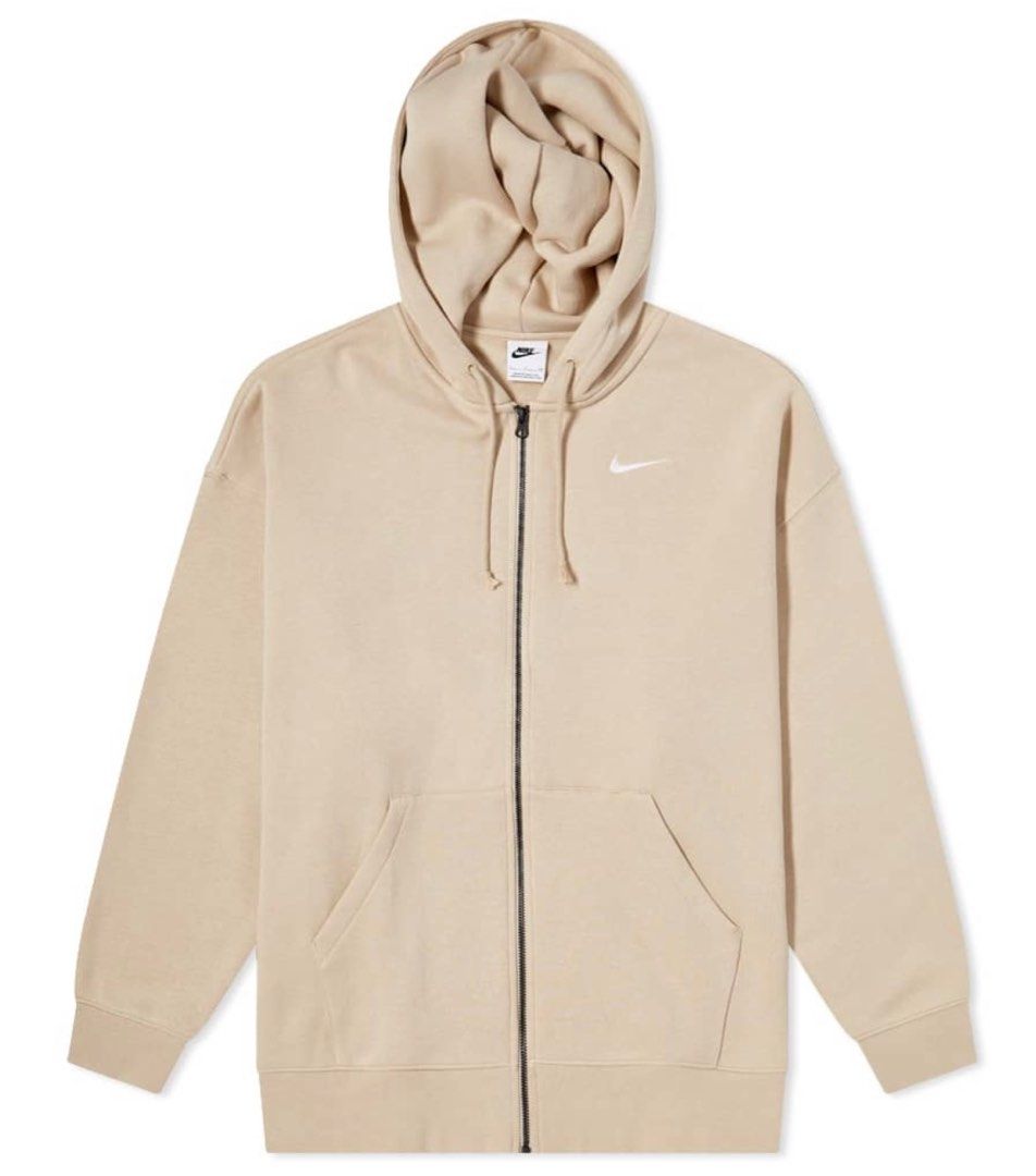 Nike essential fleece sales oversized zip through hood