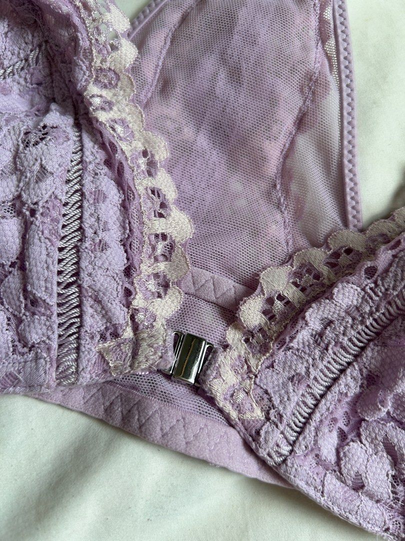BNWT VS VICTORIA’S SECRET purple lace sexy back bralette bra front clasp