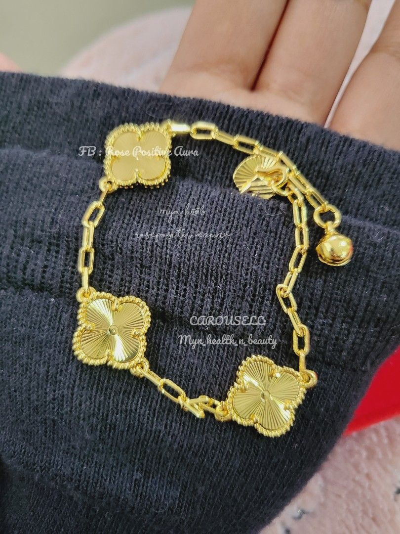 BRACELET 24K GOLD PLATED. SIZE FROM 15CM TO 21CM. COME WITH