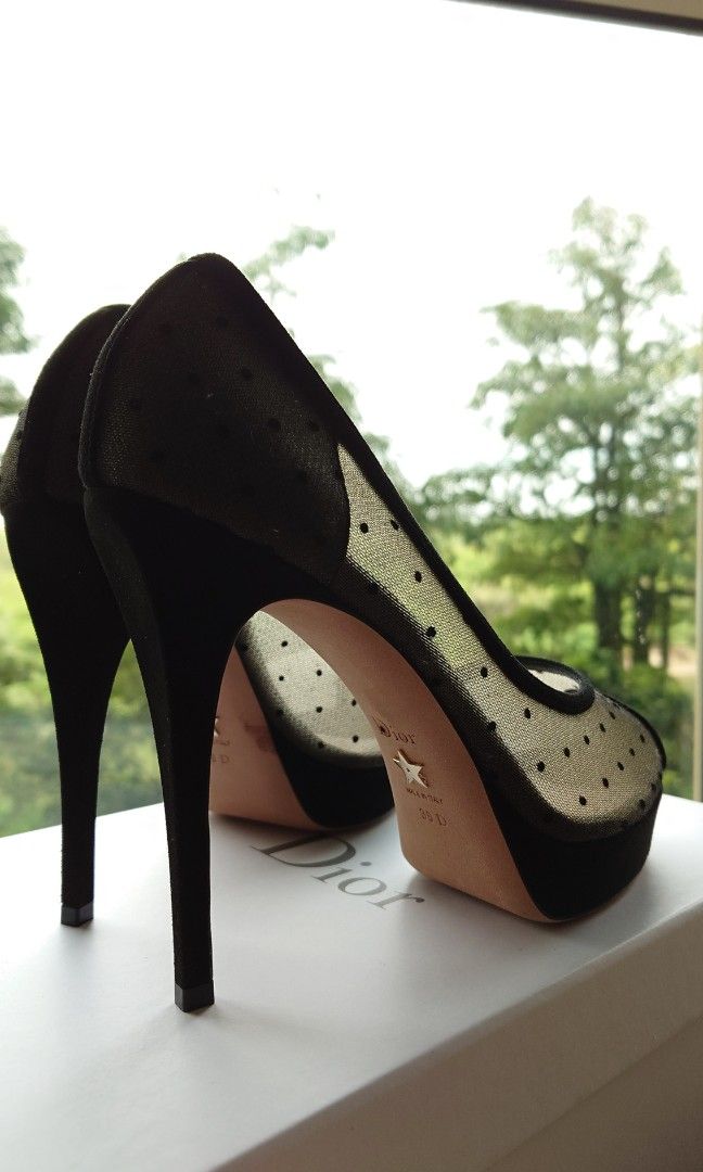 Christian dior clearance polka dot shoes