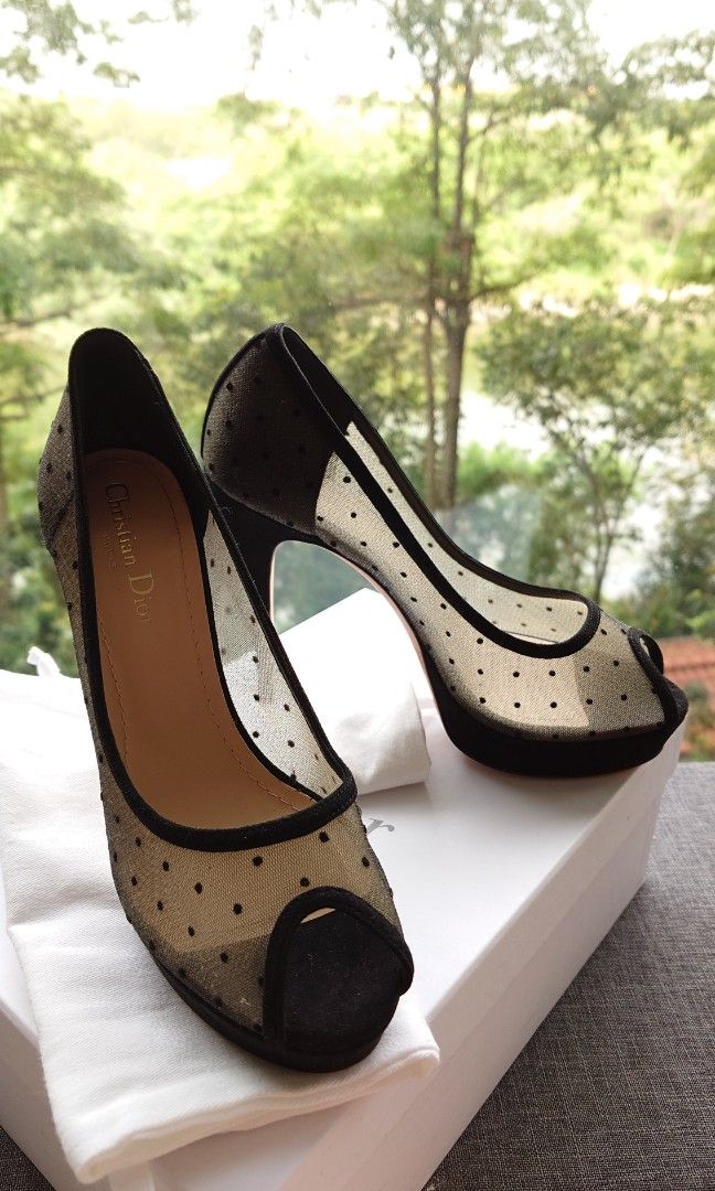Christian dior clearance polka dot shoes