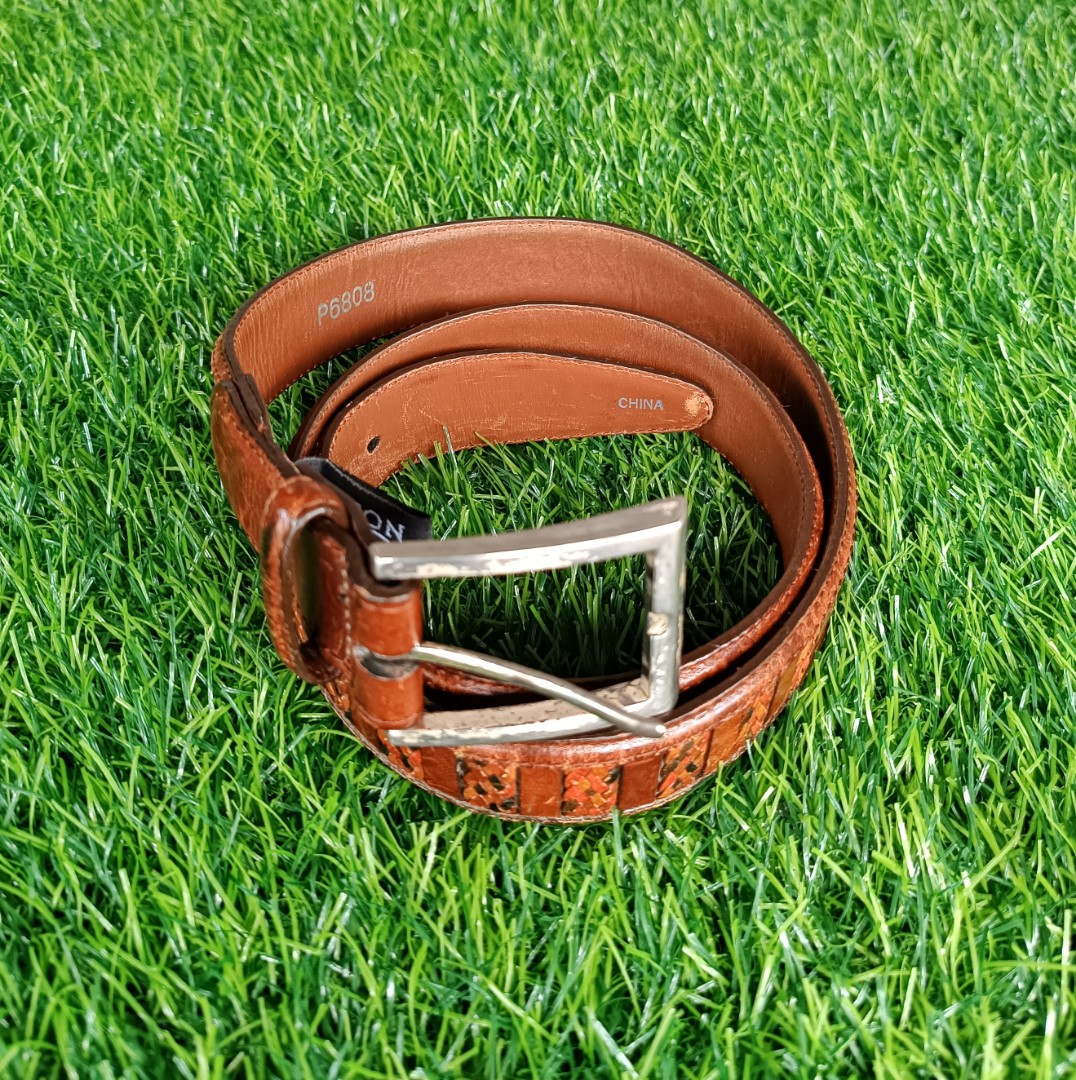 BRIGHTON VINTAGE LEATHER BELT WITH BUCKLE, Men's Fashion, Watches ...