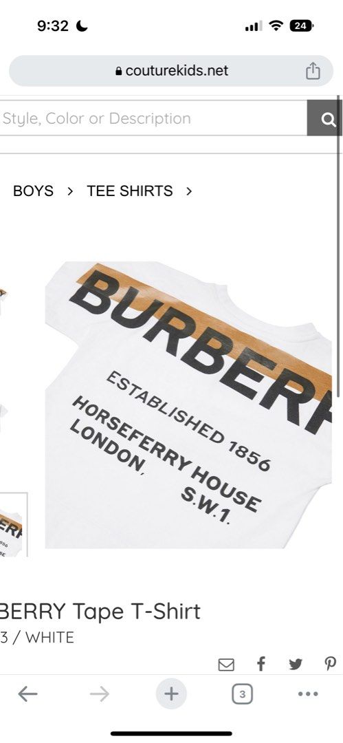 Burberry - Taped Off Script Tee, Luxury, Apparel On Carousell