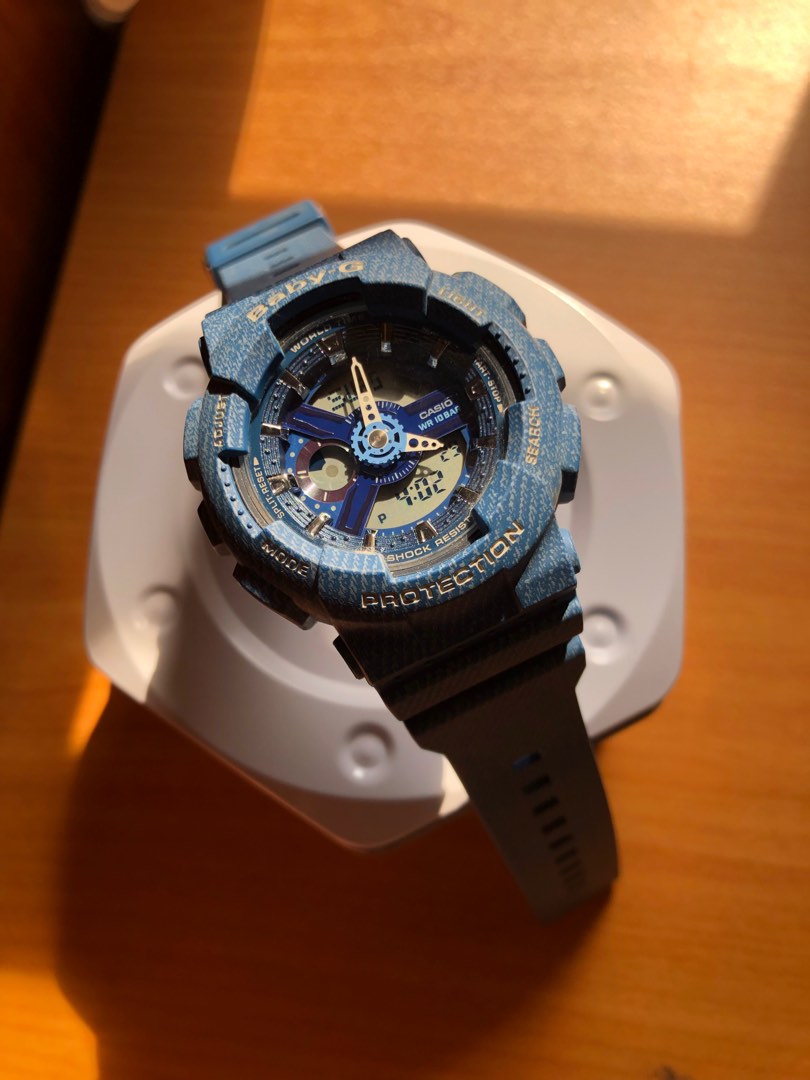 CASIO Baby G BA 110DE 2A1 Denim Edition Women s Fashion Watches Accessories Watches on Carousell