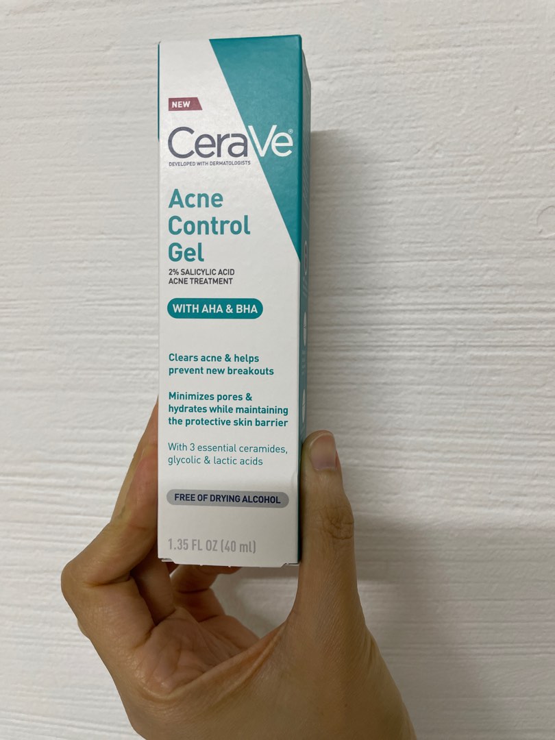 CeraVe Salicylic Acid Acne Control Gel Treatment, Acne Treatment for Face,  1.35 fl oz