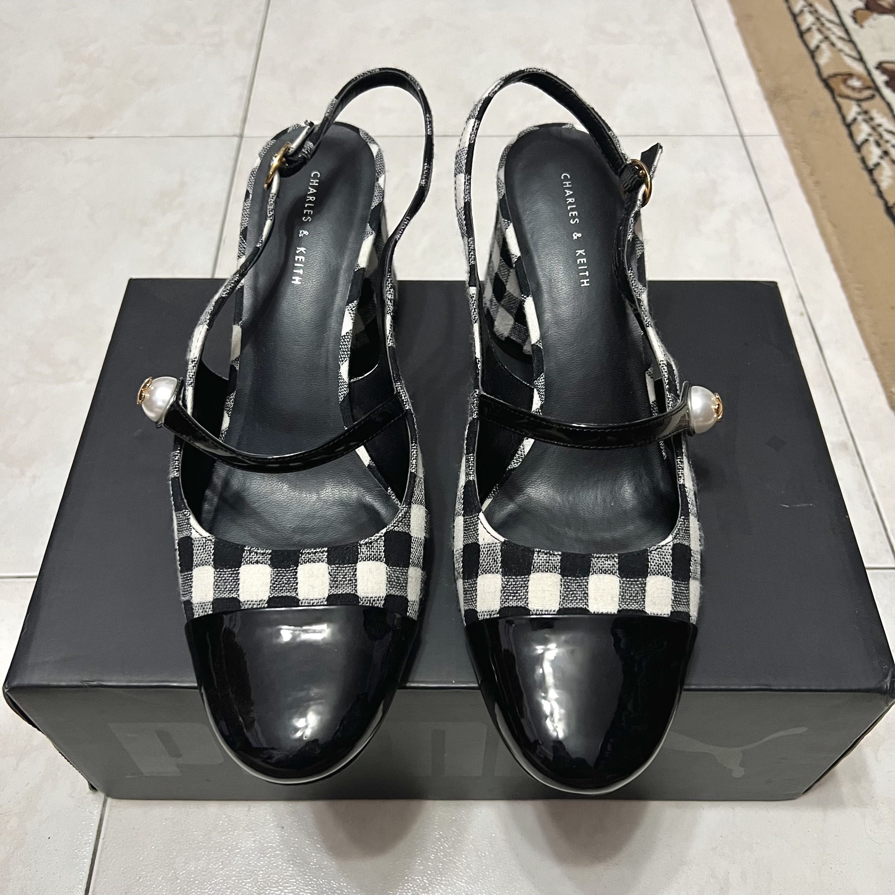 Checker heels store