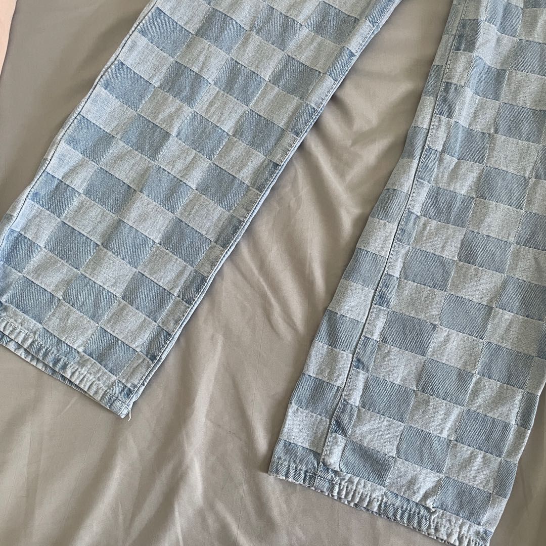 Checkerboard Jeans / CheckerBoard Pants / High wait Baggy Jeans on ...