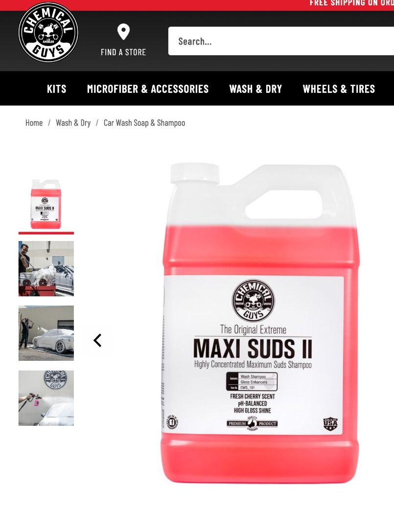 Chemical Guys MAXI SUDS 2 (1Gallon), Beauty & Personal Care, Men's