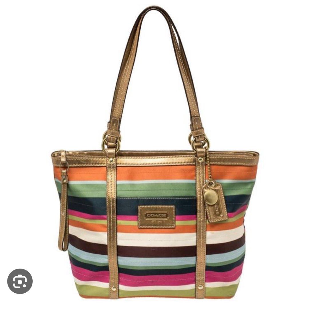 Coach multicolor hot sale stripe purse