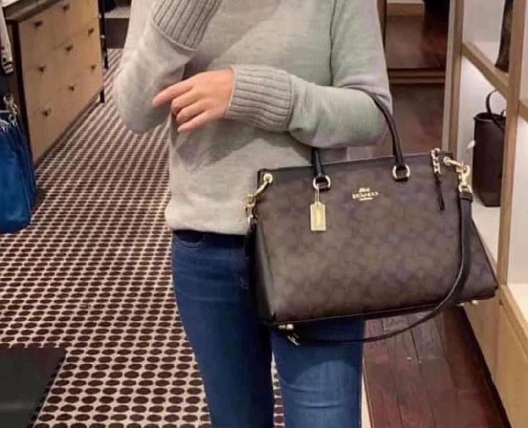 Coach mia satchel in signature canvas clearance