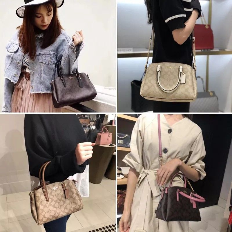 Coach signature mini sage carryall online