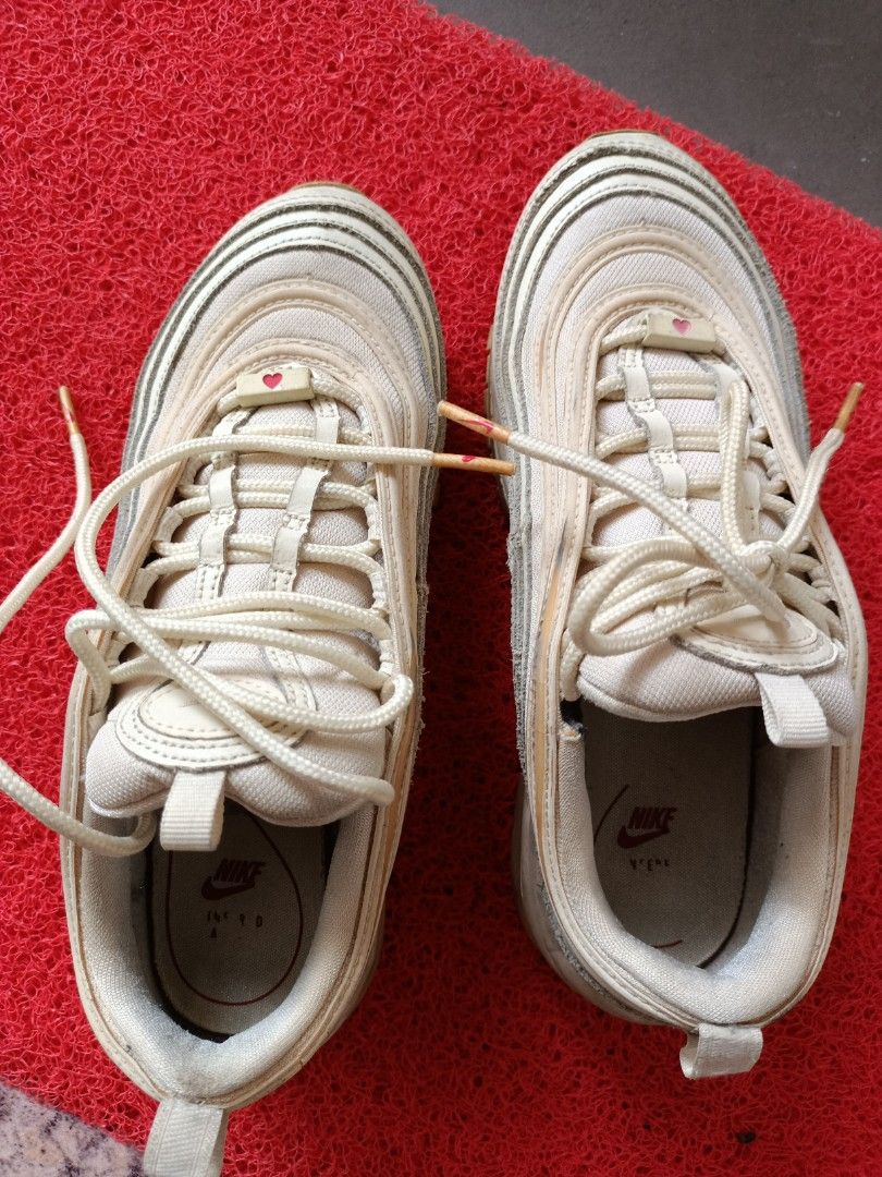CREAM COLOURED NIKE AIR MAX 97 WITH HEART IMPRINT