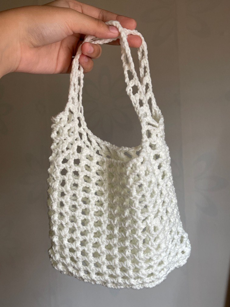 Crochet net bag, Women's Fashion, Bags & Wallets, Shoulder Bags on ...