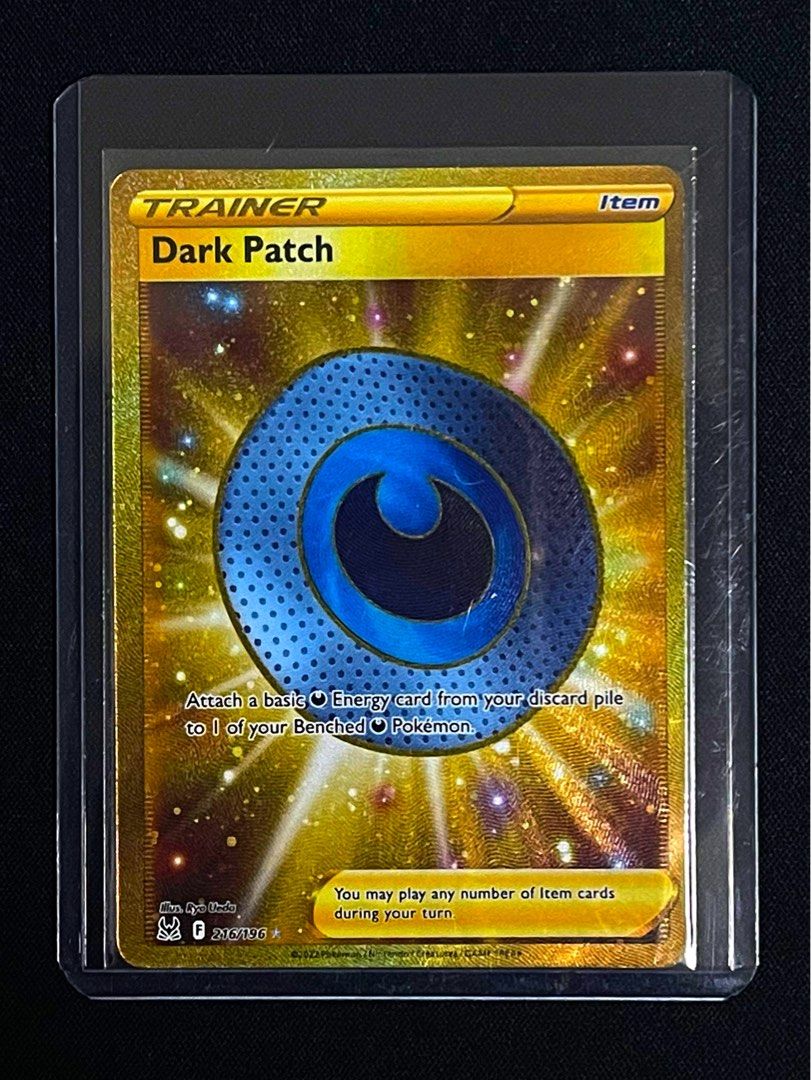 DARK PATCH GOLD TRAINER POKEMON TCG SWSH LOST ORIGINS, Hobbies & Toys