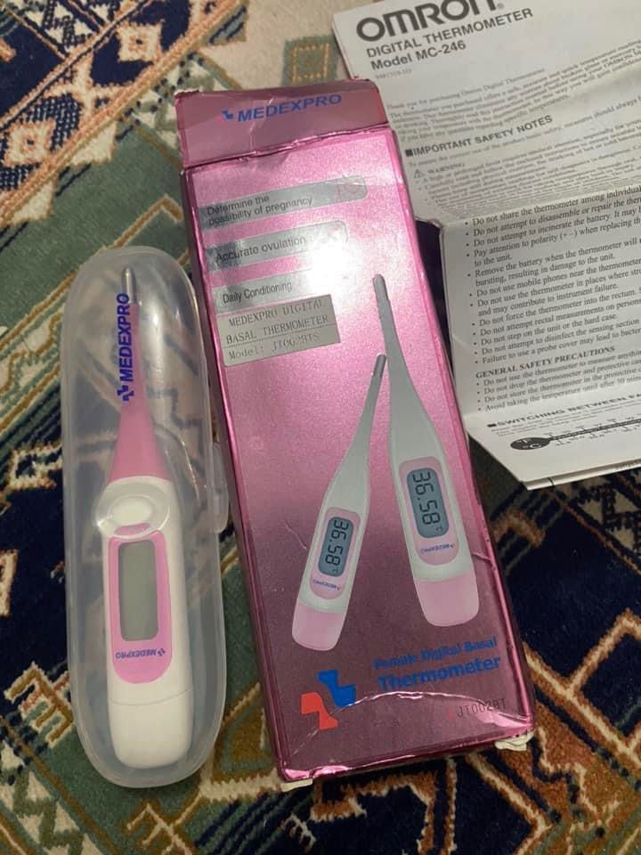 Digital Basal Body Thermometer + alcohol swab 100pcs, Health