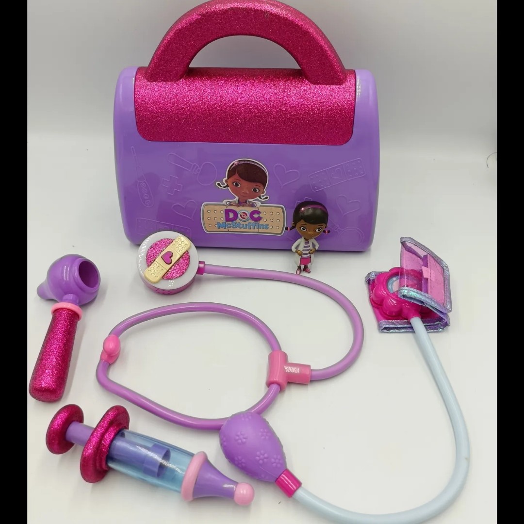 Disney Doc McStuffins Doctor Bag Set Figures Medical Pretend Play Toy  Purple Kit