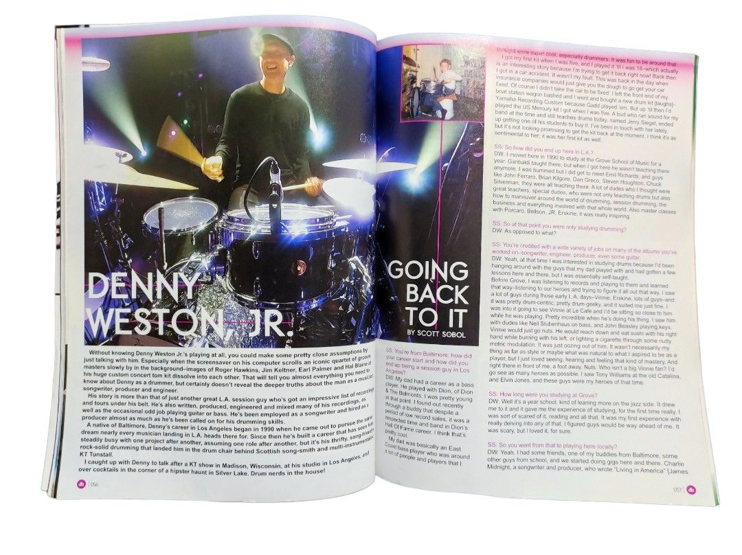 Drumhead Magazine for Drum Players Senri Kawaguchi vintage , Hobbies & Toys, Books & Magazines