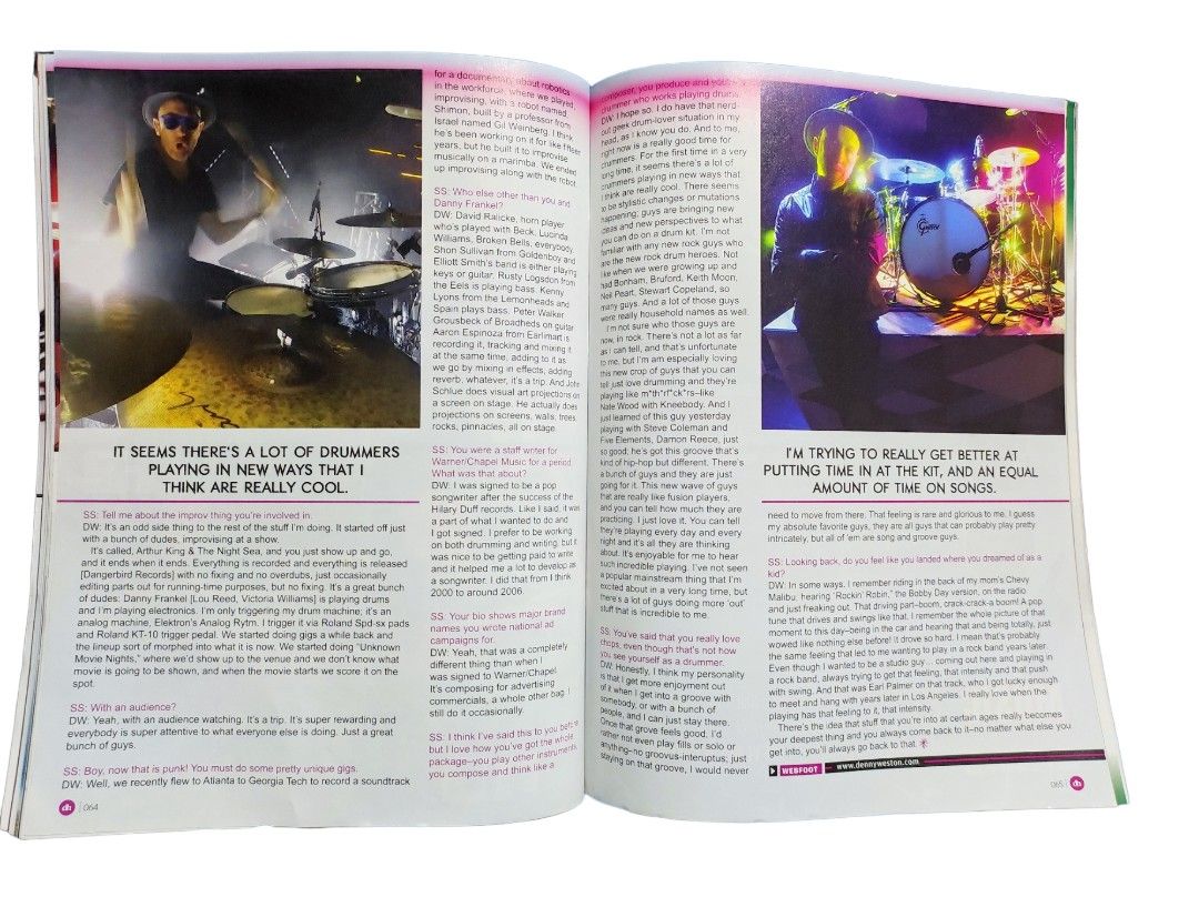 Drumhead Magazine for Drum Players Senri Kawaguchi vintage , Hobbies & Toys, Books & Magazines