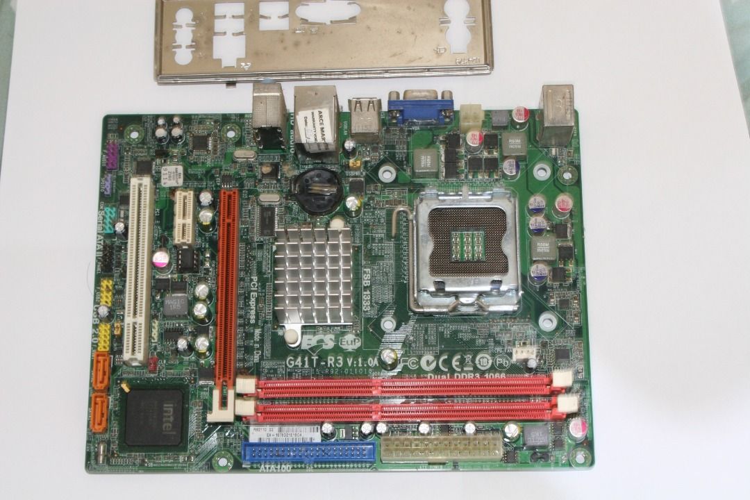 ECS G41T-R3 G41 DDR3 mATX Motherboard on Carousell