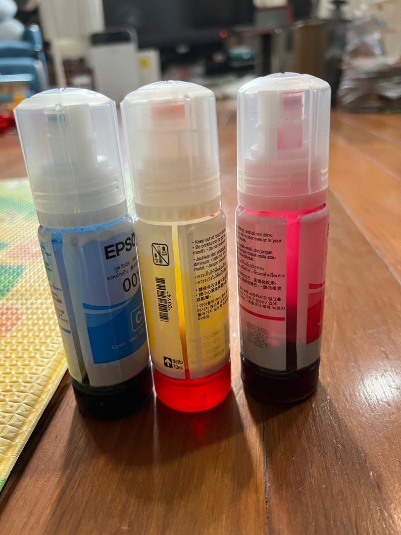 Epson Ink Bottle 001 Black & Colour, Computers & Tech, Printers