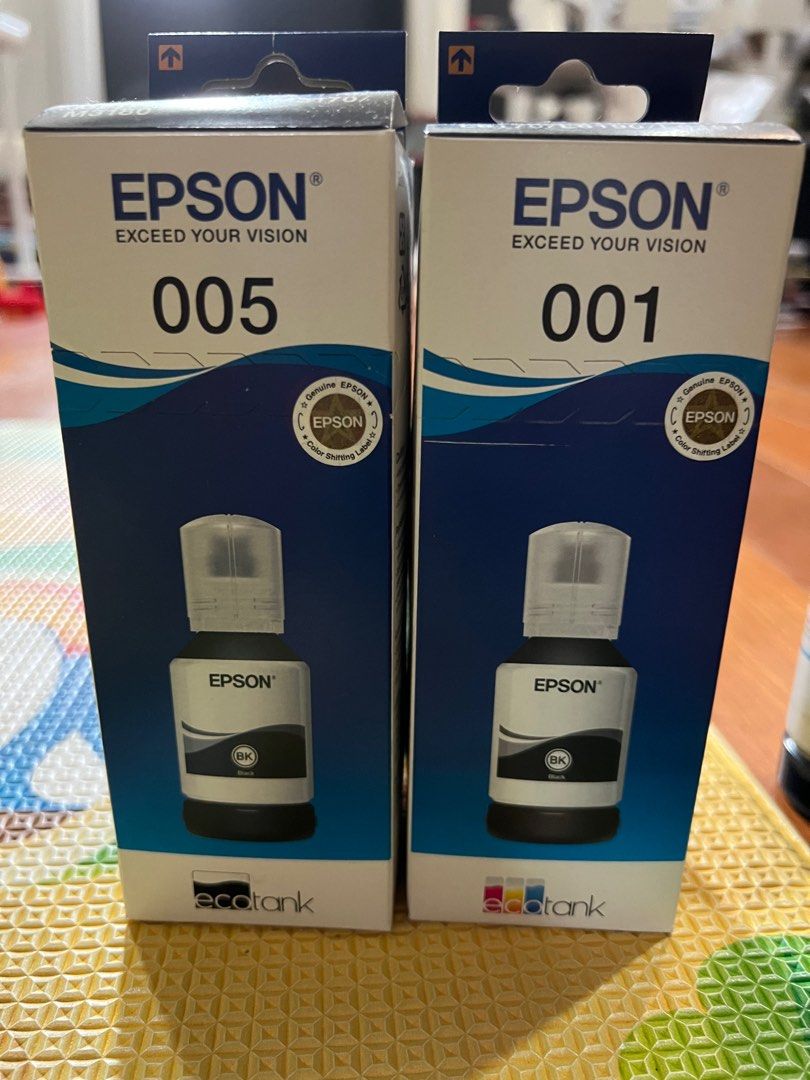 Epson Ink Bottle 001 Black & Colour, Computers & Tech, Printers