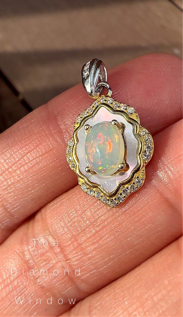 Real sales opal pendant