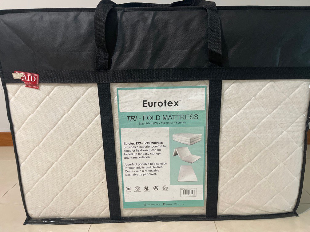 EUROTEX TRI Fold Mattress, Furniture & Home Living, Furniture, Bed