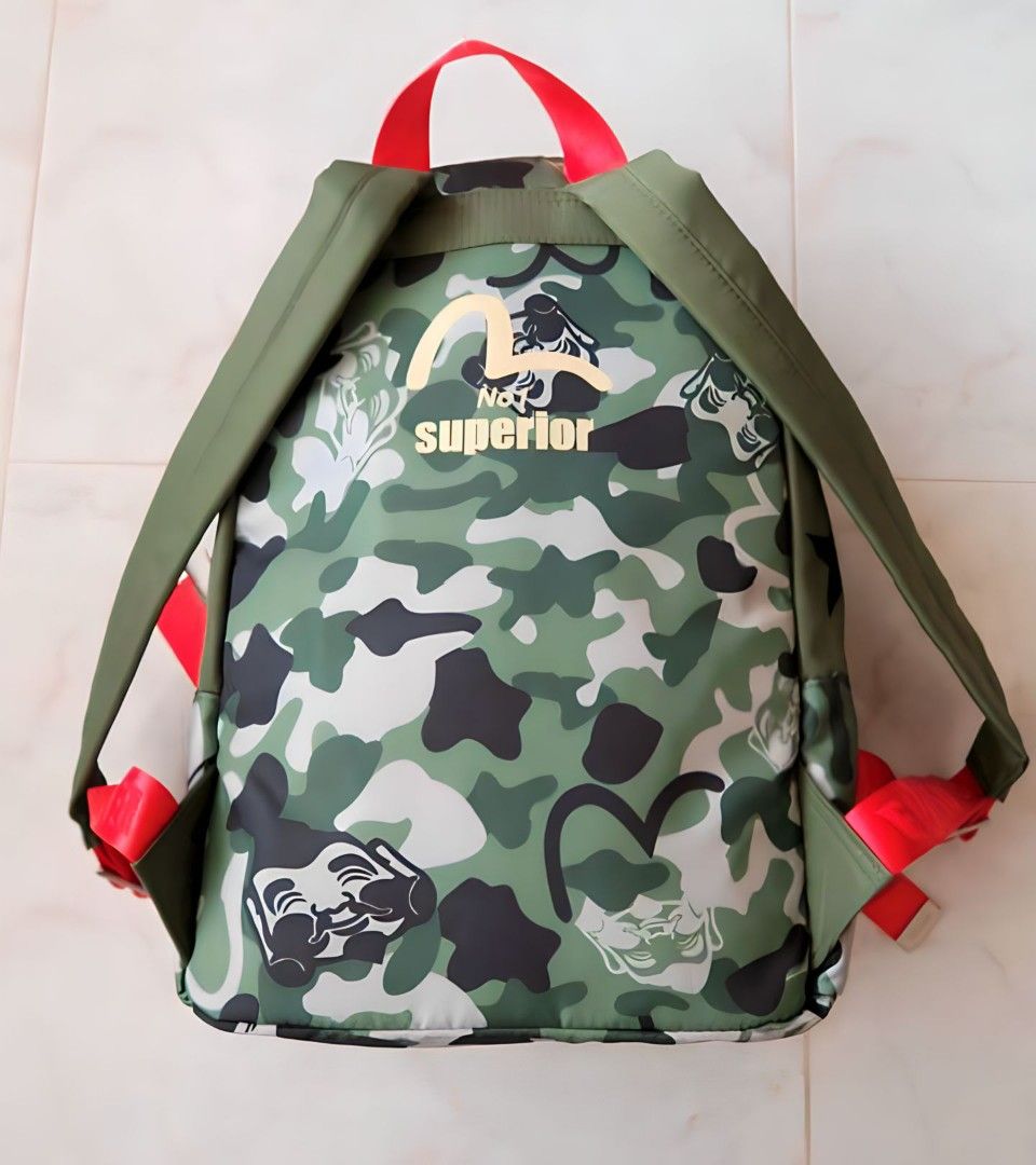 Evisu Heritage Backpack Camo (Category: Backpacks) located in Aritao. Submitted by moanthrift (Listing ID 1239644335, Image 2). Description: No Issue Brand New Condition.