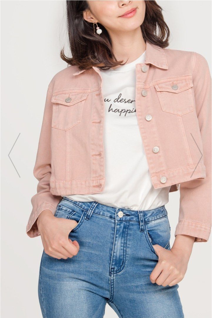 Girls discount cropped jacket