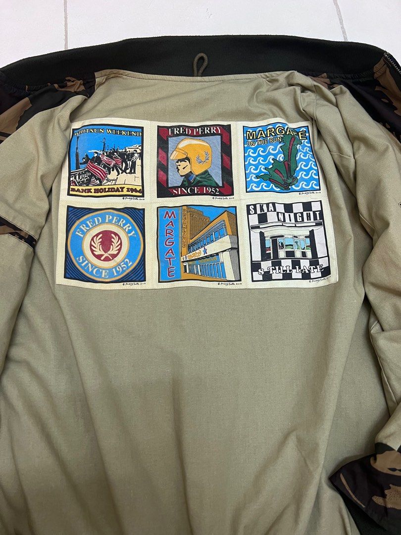 Fred Perry Camo x Margate On The Run Bomber Jacket Men s Fashion