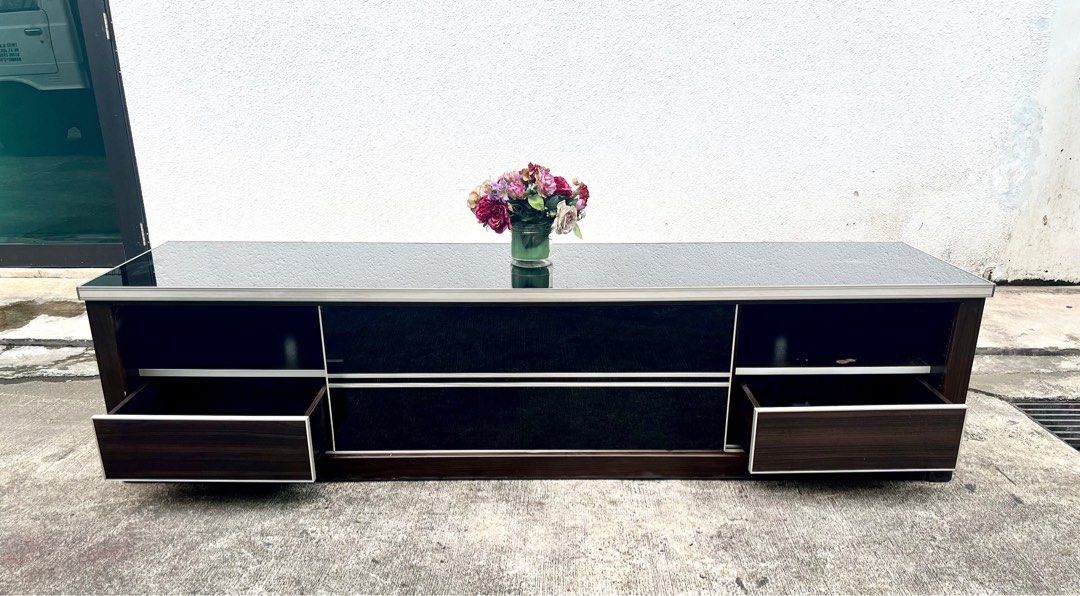 Glass TV Console, Furniture & Home Living, Furniture, Other