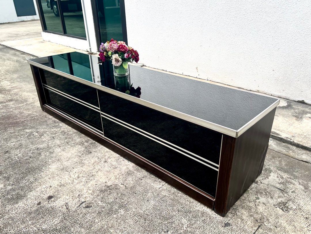 Glass TV Console, Furniture & Home Living, Furniture, Other