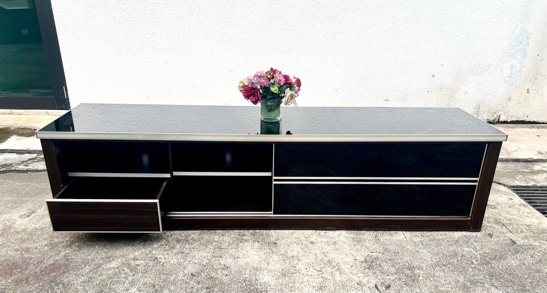 Glass TV Console, Furniture & Home Living, Furniture, Other