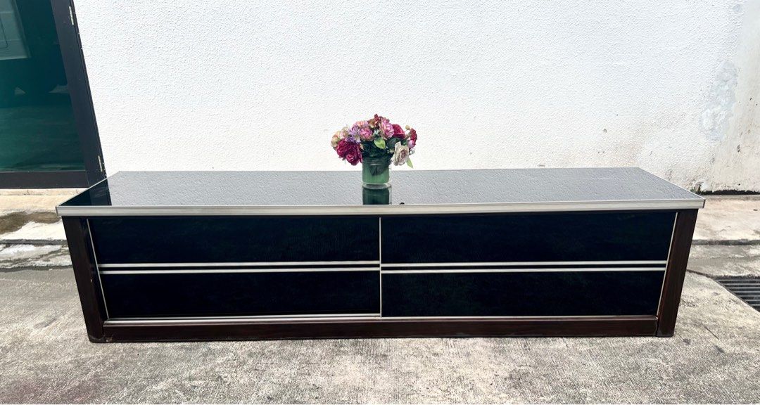 Glass TV Console, Furniture & Home Living, Furniture, Other