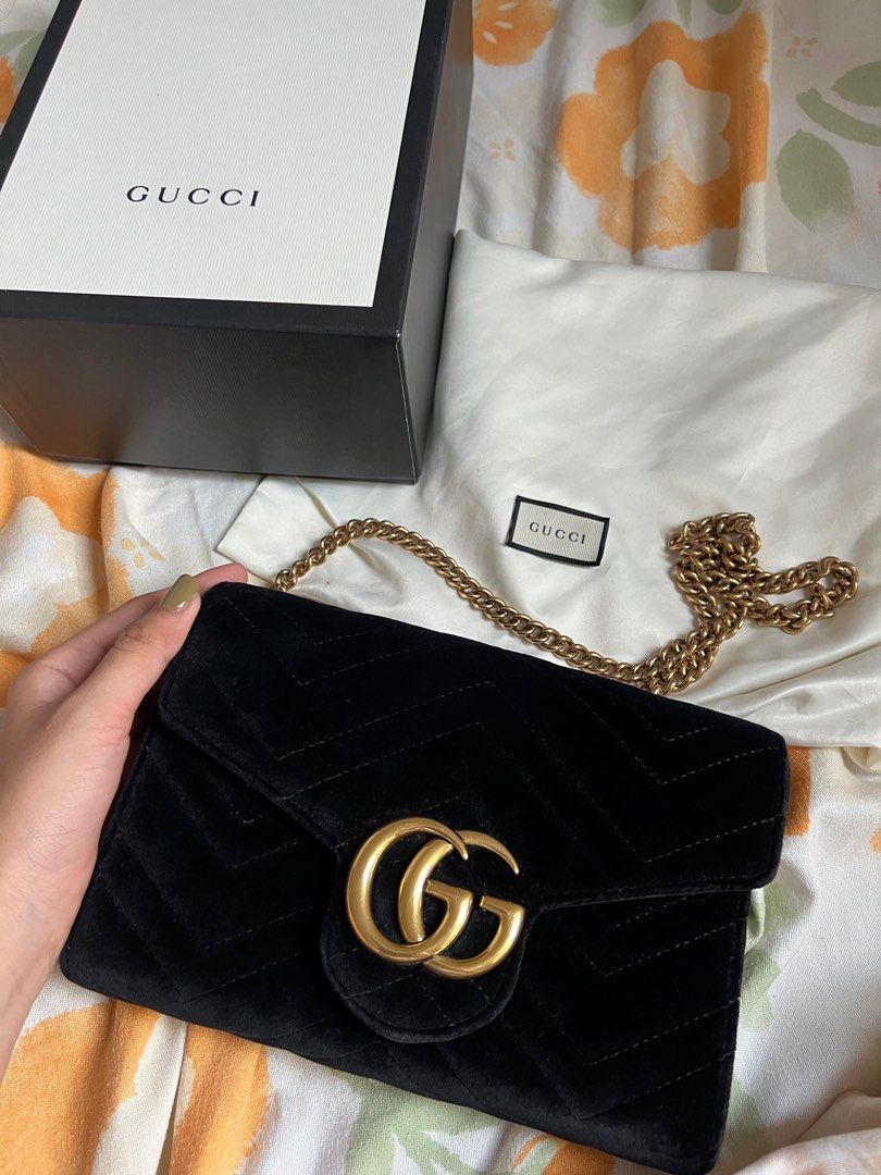 Gucci marmont WOC velvet