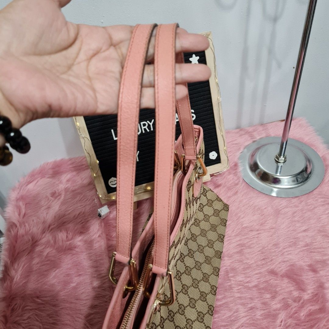 Gucci tote bag with pink trim Clearance