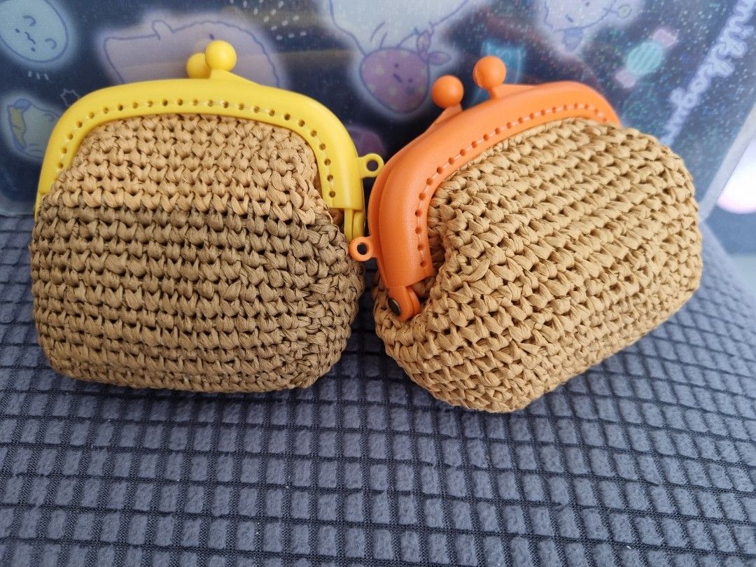 Handmade crochet kiss lock coin purse, Hobbies Toys, Stationery