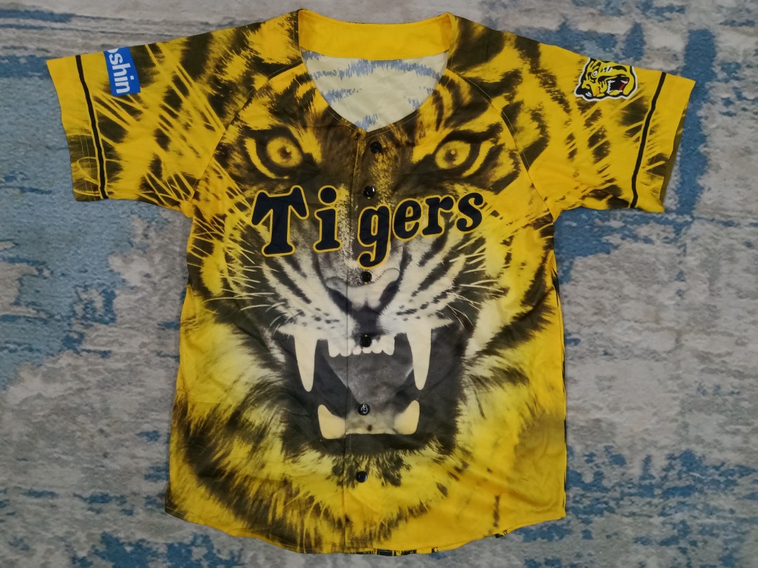 NEW MIZUNO Japan NPB HANSHIN TIGERS Baseball Jersey Yellow/Black MEDIUM