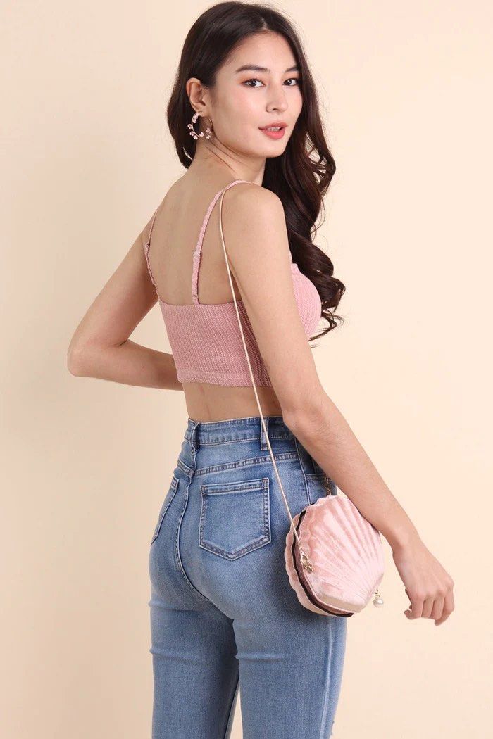 STACY SWEETHEART NECKLINE BUSTIER CROP TOP