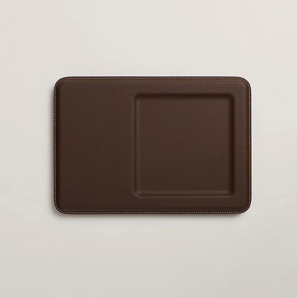 Hermès Hermes Volt H Maxi Mobile Battery Aluminum Golden Leather ref