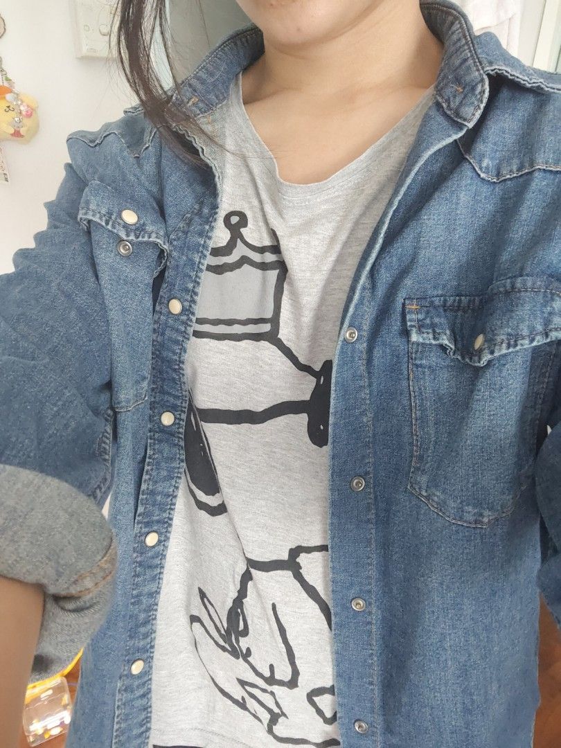 H M Denim Jacket Oversized Women s Fashion Coats Jackets and