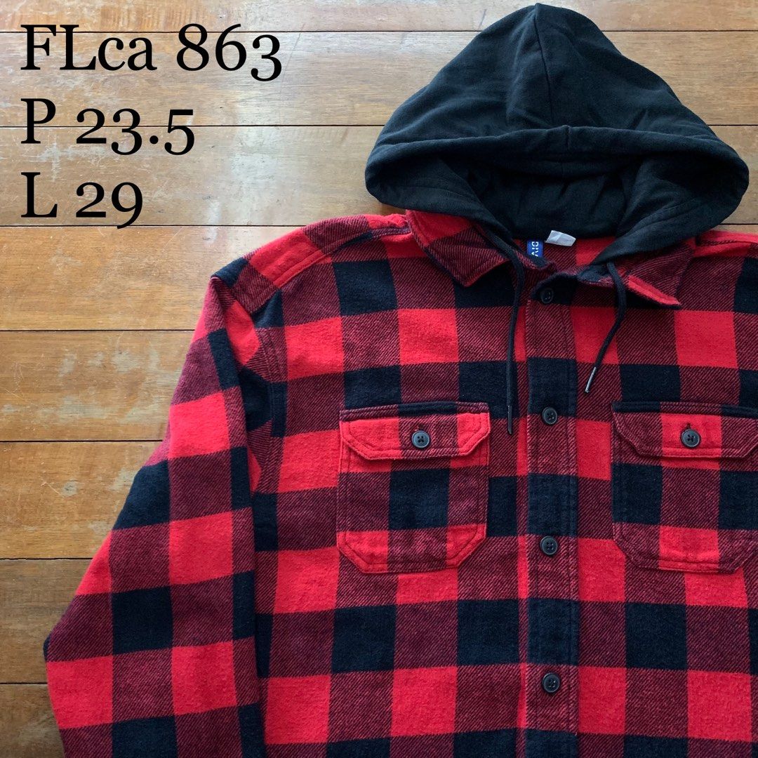 H&m flannel hooded sales