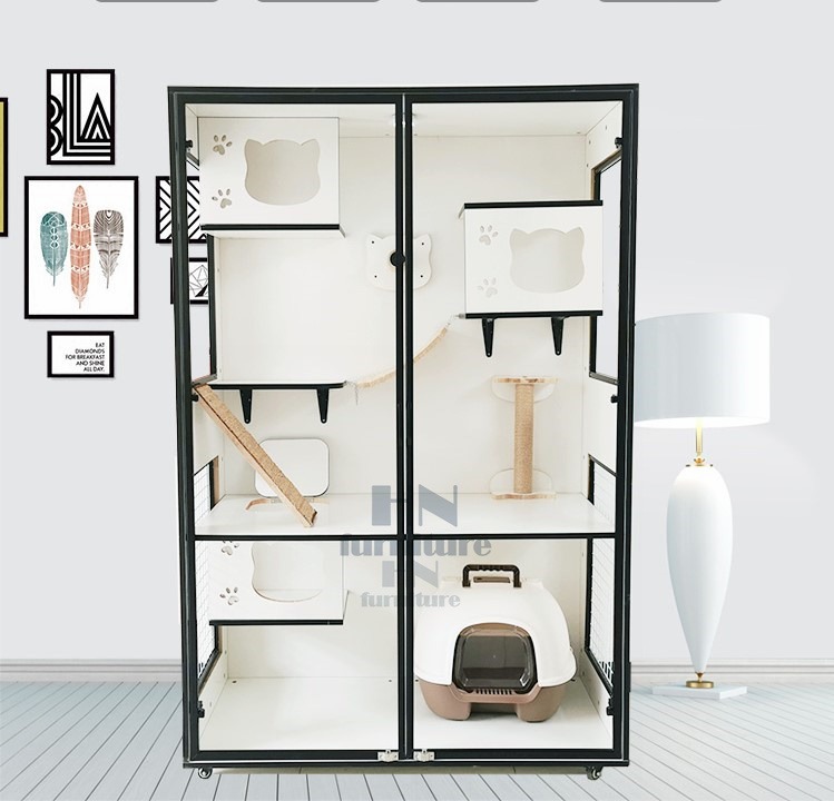 hn1303 Cat Cage Solid Wood Cat House Cat Cat House Custom, Pet